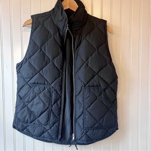 JCrew Black Quilted Vest